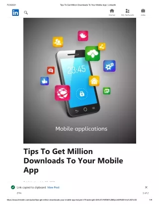 Tips To Get Million Downloads To Your Mobile App _ LinkedIn