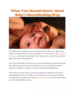 what you should know about ba by s breastfeeding
