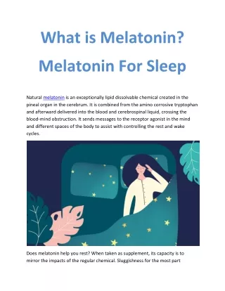 what is melatonin