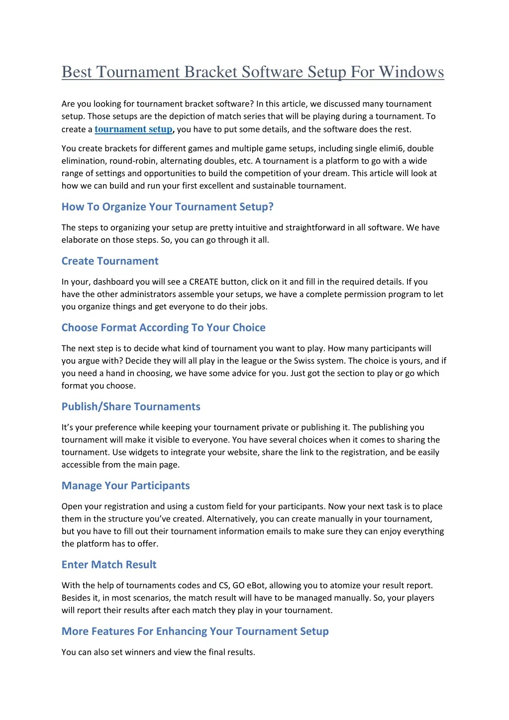 PPT - Best Tournament Bracket Software Setup For Windows PowerPoint ...