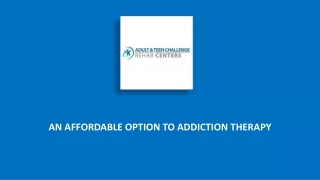 AN AFFORDABLE OPTION TO ADDICTION THERAPY