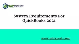 System Requirements For QuickBooks 2021