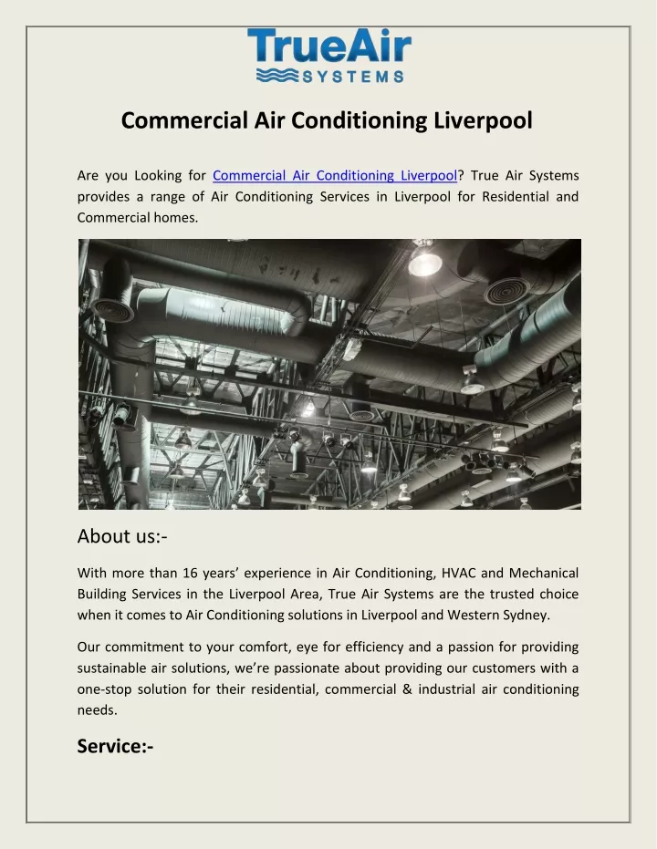 commercial air conditioning liverpool