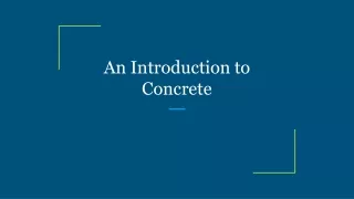 an introduction to concrete