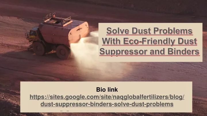 solve dust problems with eco friendly dust