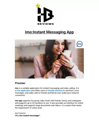 imo instant messaging app