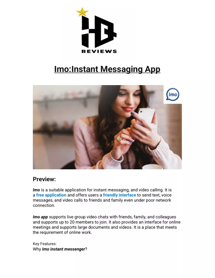 imo instant messaging app