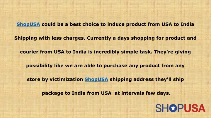 shopusa could be a best choice to induce product