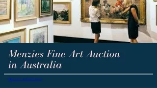Menzies Fine Art Auction in Australia - Menzies Auctioneers