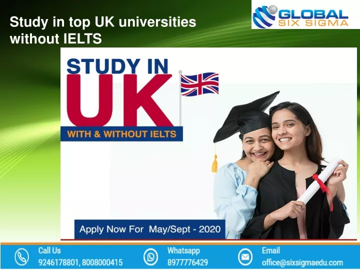 study in top uk universities without ielts