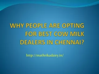 COW MILK IN CHENNAI