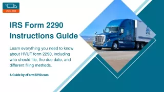 IRS Form 2290 Instructions Guide