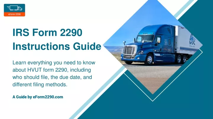 irs form 2290 instructions guide