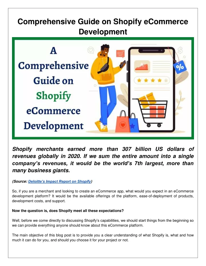 comprehensive guide on shopify ecommerce