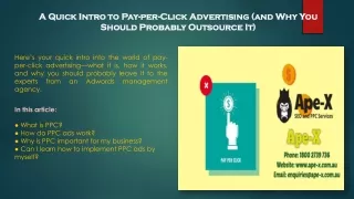 a quick intro to pay per click advertising