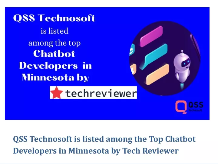 qss technosoft is listed among the top chatbot