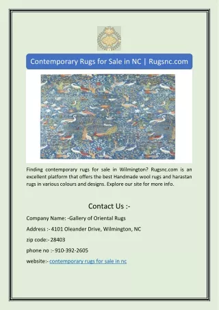 Contemporary Rugs for Sale in NC | Rugsnc.com