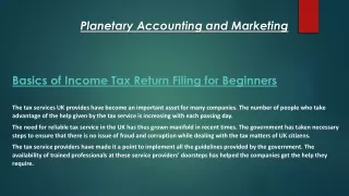 Basics of Income Tax Return Filing for Beginners