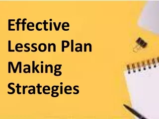 effective lesson plan making strategies