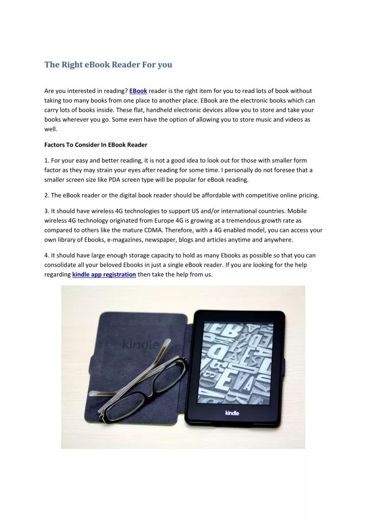 the right ebook reader for you