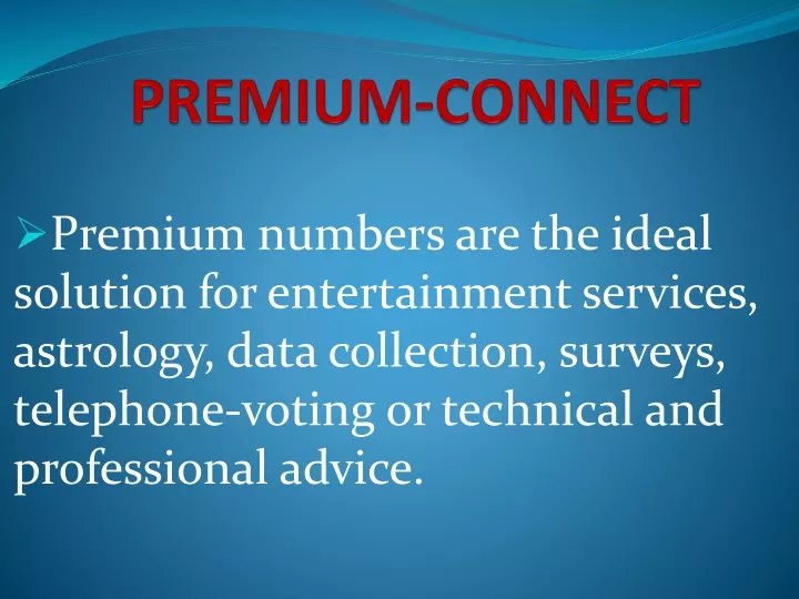 premium connect