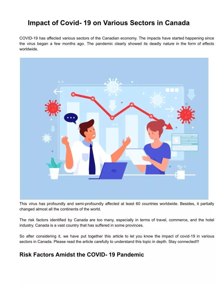 impact of covid 19 on various sectors in canada