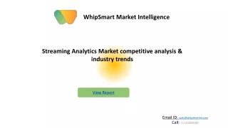 Streaming Analytics Market Opportunities & Forecast 2021 – 2027
