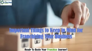 Important Things to Keep in Mind for Franchising Your Business
