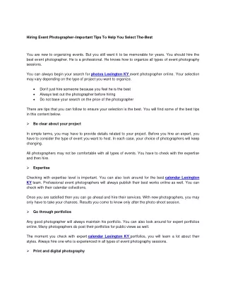 hiring event photographer important tips to help