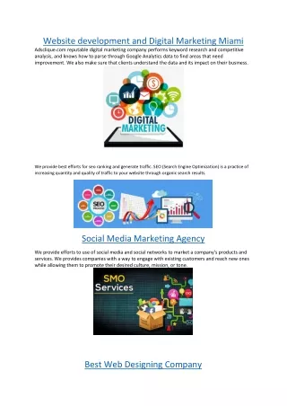website development and digital marketing miami