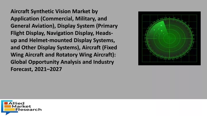 aircraft synthetic vision market by application
