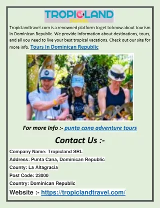punta cana adventure tours sd