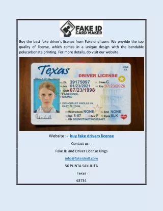 Buy Fake Drivers License | Fakeidndl.com