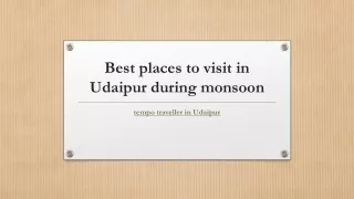 Best places to visit in Udaipur during monsoon