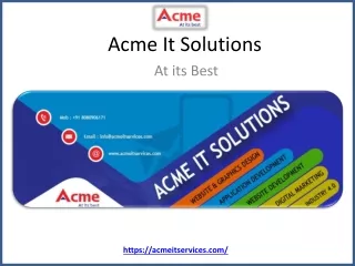 Acme It Services - Web Services Provider Company In Nashik India