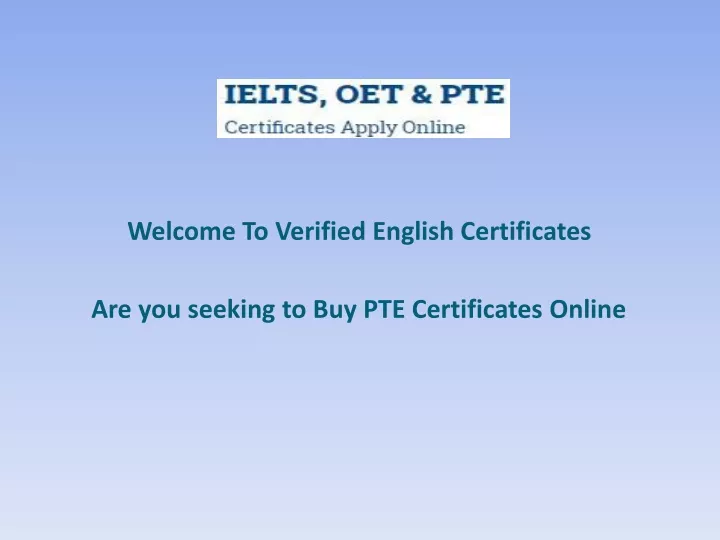 welcome to verified english certificates