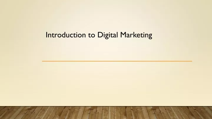 introduction to digital marketing