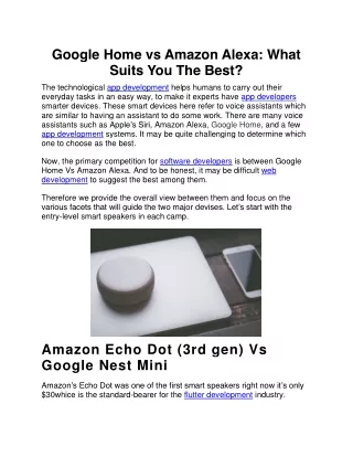 google home vs amazon alexa what suits