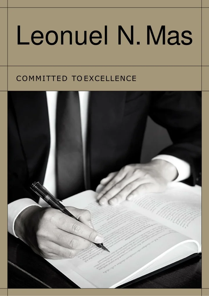 Leon Mas PPT - Leonuel N. Mas is a full-service law firm PowerPoint Presentation ...