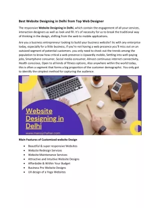 Best Website Designing in Delhi From Top Web Designer