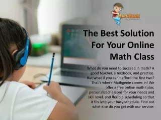 The Best Solution For Your Online Math Class
