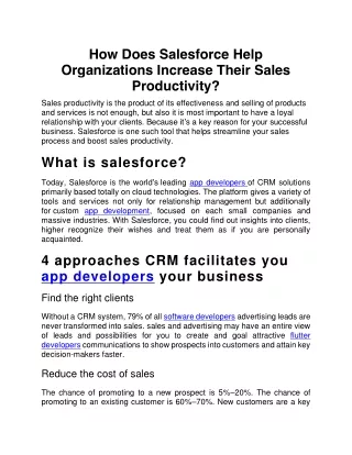 how does salesforce help organizations increase