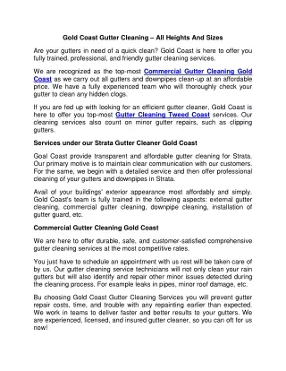 gold coast gutter cleaning all heights and sizes