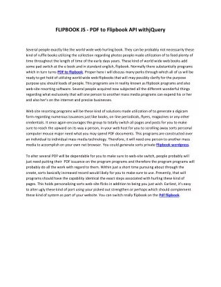 flipbook js pdf to flipbook api withjquery