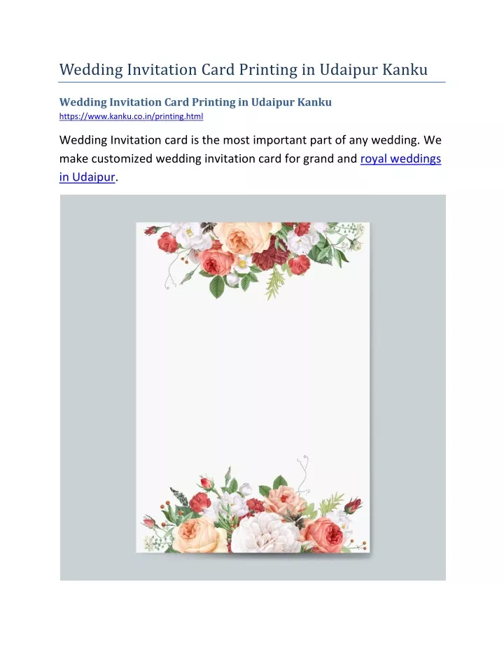 wedding invitation card printing in udaipur kanku