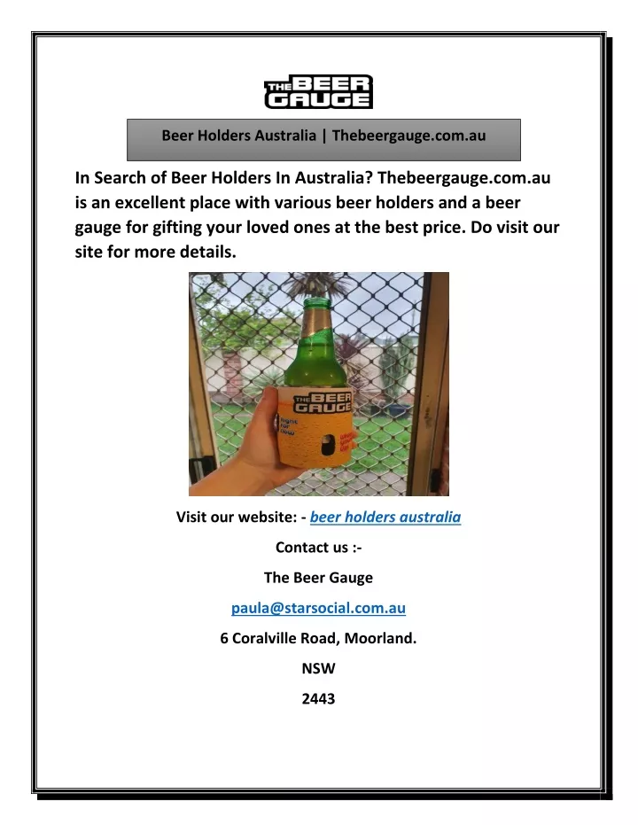 beer holders australia thebeergauge com au