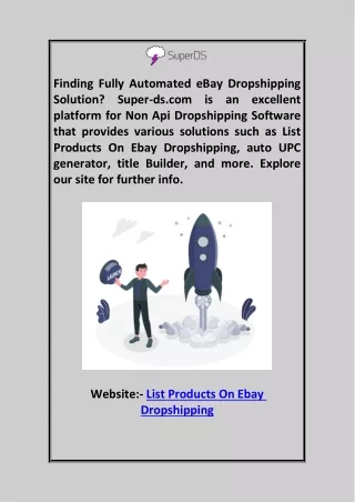 finding fully automated ebay dropshipping