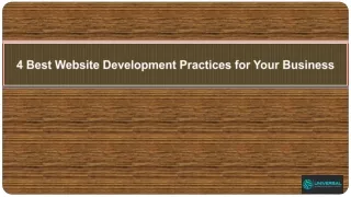 4 Best Web Development Practices in 2021