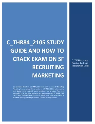 C_THR84_2105 Study Guide and How to Crack Exam on SF Recruiting Marketing