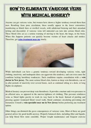 how to eliminate varicose veins how to eliminate